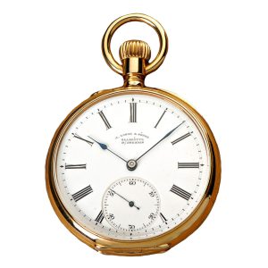 Very fine German gold open faced pocket watch Circa 1895