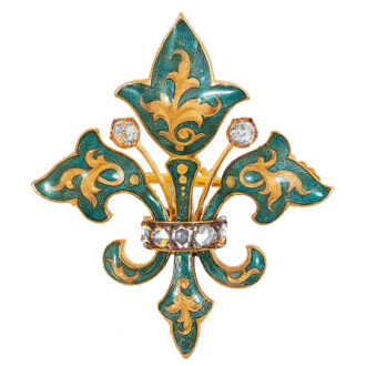 Swiss gold and enamel keyless lady's pendant watch Circa 1900