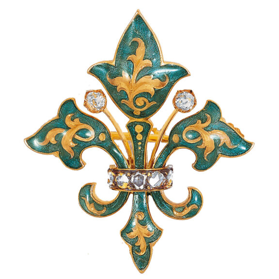 Swiss gold and enamel keyless lady's pendant watch Circa 1900 Swiss gold and enamel keyless lady's pendant watch Circa 1900