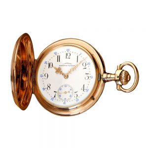 German Glashütte hunting cased pocket watch Circa 1898