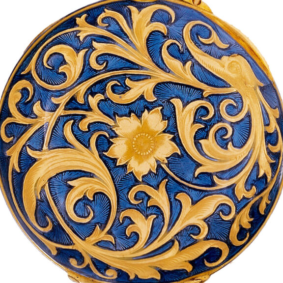 Swiss gold and enamel keyless lady's pendant watch Circa 1900 Swiss gold and enamel keyless lady's pendant watch Circa 1900