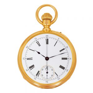 Fine Swiss gold chronograph lever watch Circa 1878