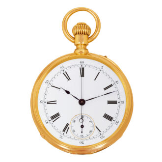 Fine Swiss gold chronograph lever watch Circa 1878