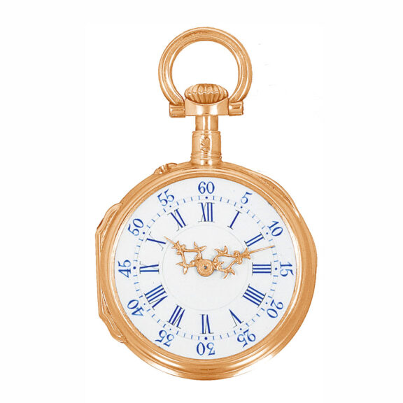 Fine French gold open faced lady's pendant watch Circa 1875