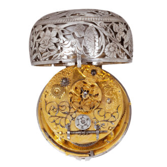 Austrian silver watch with moon phases and alarm Circa 1650