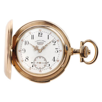 Swiss gold hunter minute repeating watch Circa 1889