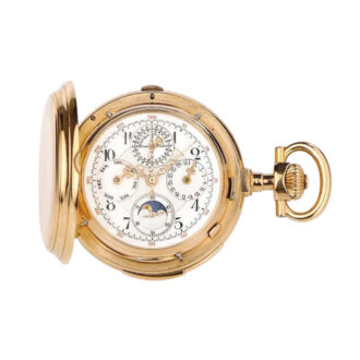 Swiss gold chronograph minute repeating watch Circa 1884 Swiss gold chronograph minute repeating watch Circa 1884