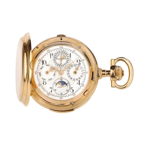Swiss gold chronograph minute repeating watch Circa 1884 Swiss gold chronograph minute repeating watch Circa 1884
