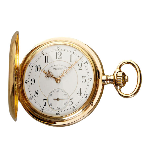 German 18k gold hunting cased pocket watch Circa 1905 German 18k gold hunting cased pocket watch Circa 1905