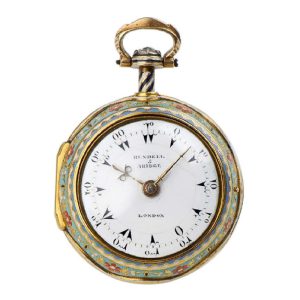 English gold and enamel verge pocket watch Circa 1803