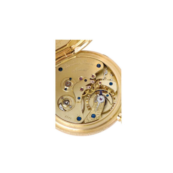German gold hunting watch with jumping centre seconds Circa 1868 German gold hunting watch with jumping centre seconds Circa 1868