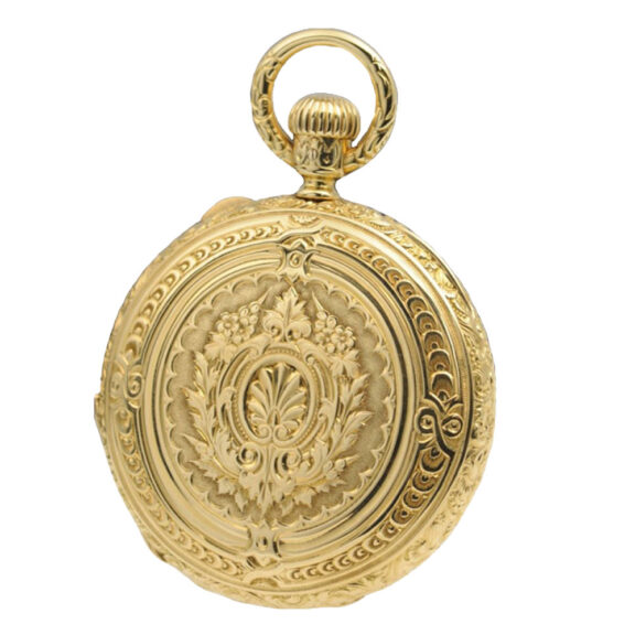Rare German gold watch with floral ornaments Circa 1875 Rare German gold watch with floral ornaments Circa 1875