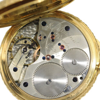 Rare German gold watch with floral ornaments Circa 1875