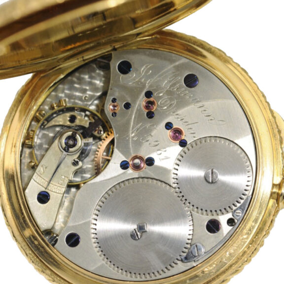 Rare German gold watch with floral ornaments Circa 1875 Rare German gold watch with floral ornaments Circa 1875