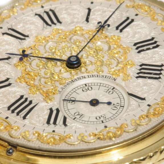 Rare German gold watch with floral ornaments Circa 1875 Rare German gold watch with floral ornaments Circa 1875