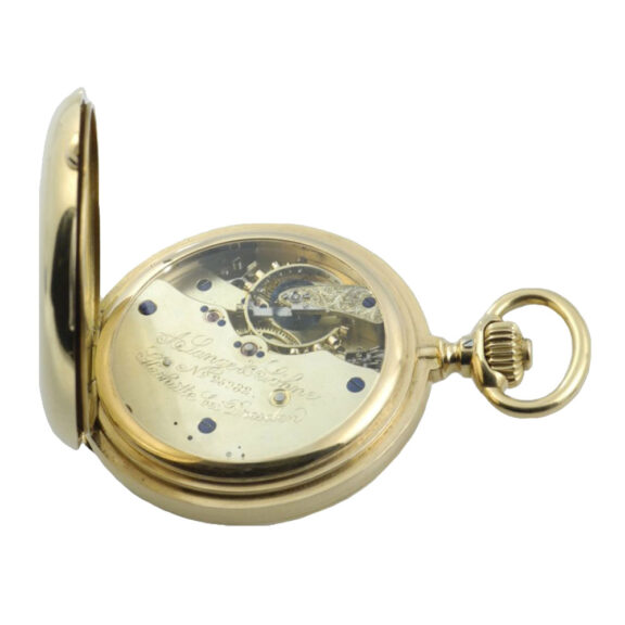 German gold chronometer hunting cased watch Circa 1888 German gold chronometer hunting cased watch Circa 1888