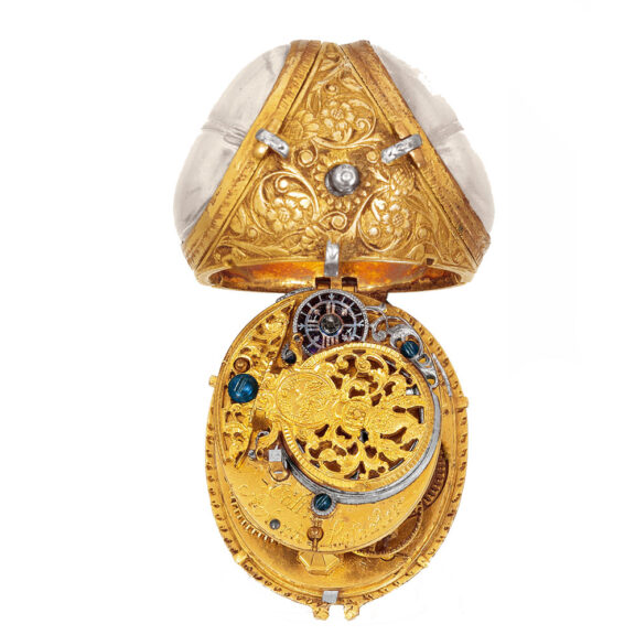 Swiss silver gilt watch in the shape of a tulip Circa 1640/1730 Swiss silver gilt watch in the shape of a tulip Circa 1640/1730