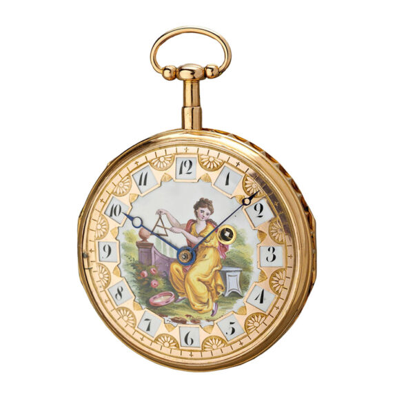 Swiss gold quarter repeating verge pocket watch Circa 1800