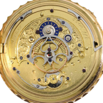 Swiss gold quarter repeating verge pocket watch Circa 1800