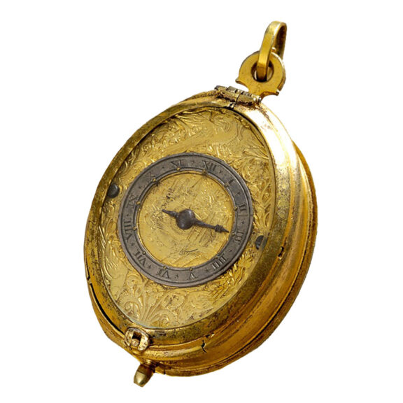 French gilt oval pendant pocket watch Circa 1590 French gilt oval pendant pocket watch Circa 1590