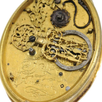 French gilt oval pendant pocket watch Circa 1590 French gilt oval pendant pocket watch Circa 1590