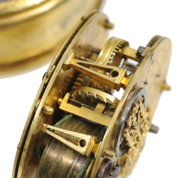 French gilt oval pendant pocket watch Circa 1590 French gilt oval pendant pocket watch Circa 1590