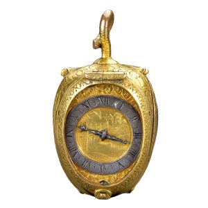 Swiss gilt verge watch in form of a tulip bud Circa 1650