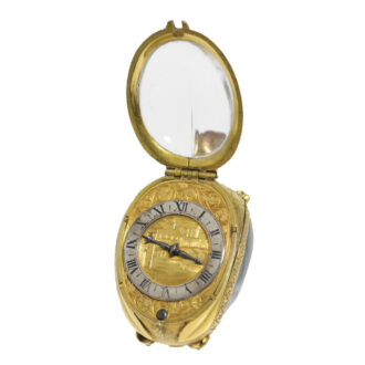 Swiss gilt verge watch in form of a tulip bud Circa 1650 Swiss gilt verge watch in form of a tulip bud Circa 1650