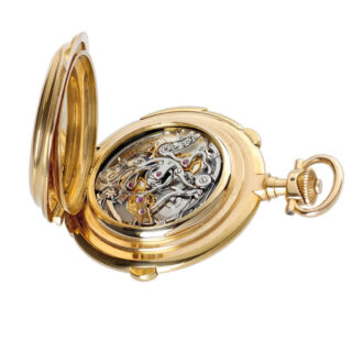 Swiss gold astronomical minute repeating chronograph Circa 1920