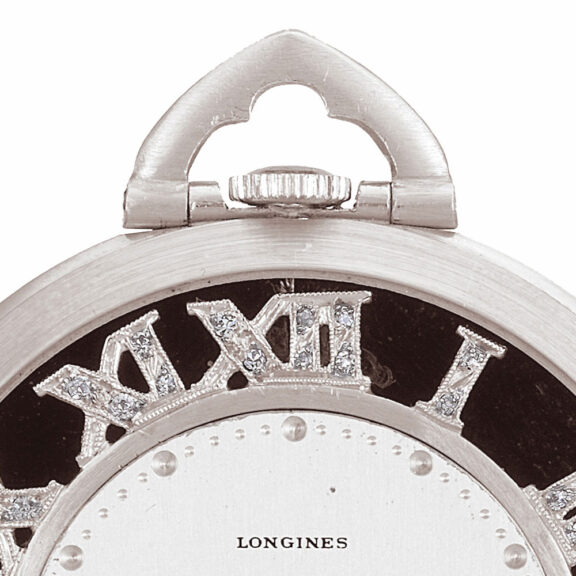 Fine and rare Swiss platinum diamond-set watch Circa 1930 Fine and rare Swiss platinum diamond-set watch Circa 1930