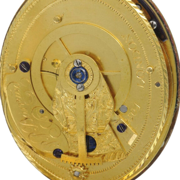 English oval gold centre seconds duplex watch Circa 1790 English oval gold centre seconds duplex watch Circa 1790