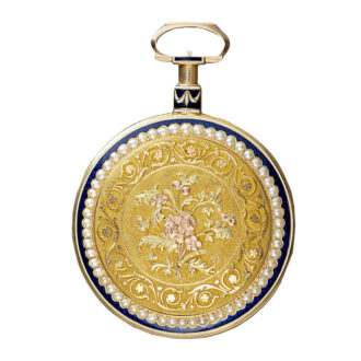 English gold, enamel and pearl set watch Circa 1815