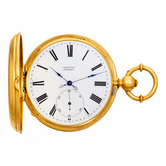 Swiss gold watch with chronometer escapement Circa 1870 Swiss gold watch with chronometer escapement Circa 1870