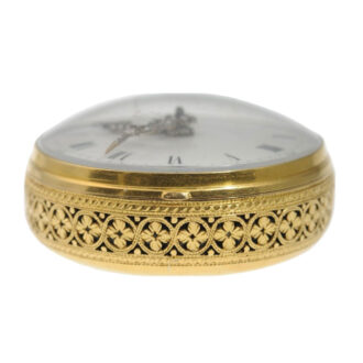 English gold, enamel watch with huge diamond Circa 1800