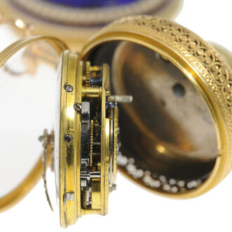 English gold, enamel watch with huge diamond Circa 1800