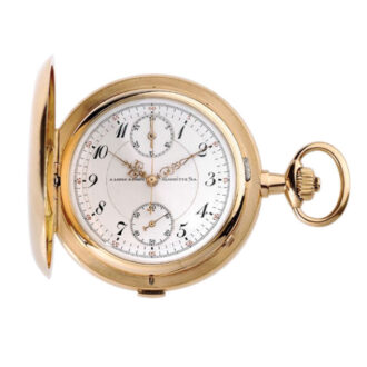German 18k pink gold hunting cased chronograph Circa 1911
