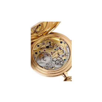 German 18k pink gold hunting cased chronograph Circa 1911 German 18k pink gold hunting cased chronograph Circa 1911