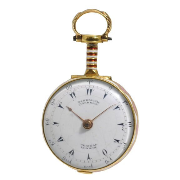 Exquisite English gold enamel verge pocket watch Circa 1815 Exquisite English gold enamel verge pocket watch Circa 1815
