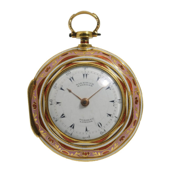 Exquisite English gold enamel verge pocket watch Circa 1815 Exquisite English gold enamel verge pocket watch Circa 1815