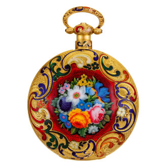 Swiss gold enamel watch for the Chinese market Circa 1840