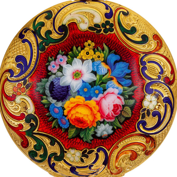 Swiss gold enamel watch for the Chinese market Circa 1840 Swiss gold enamel watch for the Chinese market Circa 1840