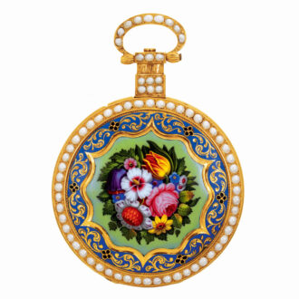 Swiss gold enamel watch for the Chinese market Circa 1840