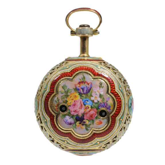 English gold enamel repeating pocket watch Circa 1815