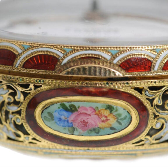 English gold enamel repeating pocket watch Circa 1815 English gold enamel repeating pocket watch Circa 1815