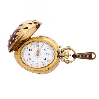 Swiss cylinder watch in the form of a strawberry Circa 1880
