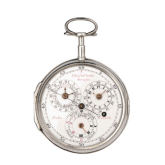 German silver Astronomical watch of museum quality Circa 1790