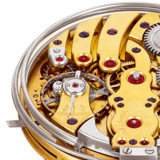 Fine Swiss gold minute repeating carillon watch Circa 1925
