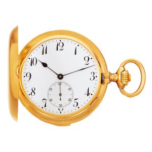 Swiss 18k gold open faced minute repeating lever Circa 1915