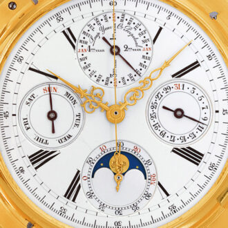 Fine Swiss 18 carat gold complicated lever watch Circa 1900 Fine Swiss 18 carat gold complicated lever watch Circa 1900