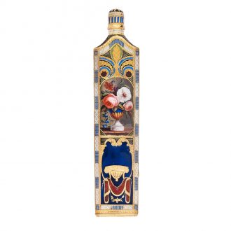 Swiss 18 carat gold and enamel perfume flask with watch Circa 1810